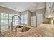 Kitchen with stainless steel sink and granite countertops at 160 Emily Park, Fayetteville, GA 30215