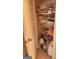 Linen closet with shelves for storing towels and linens at 1158 Folkstone Dr, Mcdonough, GA 30253