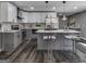 Modern kitchen featuring gray cabinetry, quartz countertops, and stainless steel appliances at 2029 Detroit Nw Ave, Atlanta, GA 30314