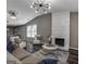 Spacious living room with a modern fireplace and stylish furnishings at 2029 Detroit Nw Ave, Atlanta, GA 30314