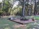 Backyard with fire pit and sitting area at 110 Gwenellen Dr, Locust Grove, GA 30248