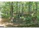 Wooded backyard with wooden privacy fence at 5447 Centry Dr, Villa Rica, GA 30180