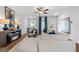 Spacious living room with comfortable seating and fireplace at 1925 School House Ln, Temple, GA 30179
