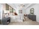 Bright bedroom with king-size bed and accent wall at 544 Whitman (Lot 12) Ln # 2012, Stockbridge, GA 30281
