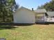 Yellow house exterior with covered porch and large backyard at 402 Thurman Rd, Stockbridge, GA 30281