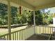 Covered porch overlooking the backyard with a bird feeder at 402 Thurman Rd, Stockbridge, GA 30281