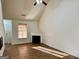 Living room with corner fireplace and tile flooring at 516 Jaclyn Cir, Mcdonough, GA 30253