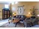 Spacious living room with comfortable seating and a southwestern theme at 5260 Island Dr, Stone Mountain, GA 30087