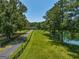 Long private driveway leading to home, with geese and pond at 655 Mcdonough Rd, Hampton, GA 30228