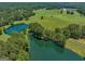 Aerial view of property with pond and large lot at 655 Mcdonough Rd, Hampton, GA 30228