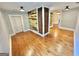 Unique hallway with exposed brick and wood plank accent wall at 1471 Centennial Rd, Rutledge, GA 30663