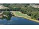 Aerial view of the community, highlighting a lake and golf course at 313 Masters Club Blvd, Hampton, GA 30228