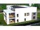 Modern house exterior with balcony and backyard patio at 280 Brannan Rd, Mcdonough, GA 30253