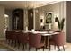 Elegant dining room with large table and statement art at 280 Brannan Rd, Mcdonough, GA 30253