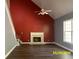Spacious living room featuring a fireplace and vaulted ceiling at 715 Hennepin Ter, Mcdonough, GA 30253