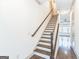 Modern staircase with dark wood and white risers at 1145 Kirkland Se Cir, Smyrna, GA 30080