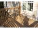 Wooden deck with railing overlooking backyard at 6995 Pine Shadow Way, Winston, GA 30187
