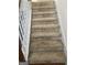 Beige carpeted stairs with white railing at 6995 Pine Shadow Way, Winston, GA 30187