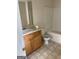Bathroom with a toilet, vanity, and bathtub at 6995 Pine Shadow Way, Winston, GA 30187