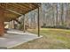 Large backyard with mature trees and wooded privacy at 684 Brooks Woolsey Rd, Brooks, GA 30205