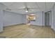 Open concept basement recreation room with kitchen bar and door at 684 Brooks Woolsey Rd, Brooks, GA 30205