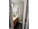 Small bathroom with updated vanity and tile flooring at 2628 Haligan Pointe, Riverdale, GA 30296