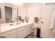 Bathroom with a large vanity and a view of the shower at 130 Greenridge Ct, Fayetteville, GA 30215