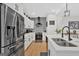 Modern kitchen with stainless steel appliances at 2147 Mcafee Rd, Decatur, GA 30032