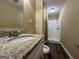Updated bathroom with granite vanity and shower at 2929 Stratford Mill Rd, Lithonia, GA 30038