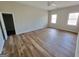 Bedroom with hardwood floors, ceiling fan and a closet at 275 Allie Dr, Mcdonough, GA 30252