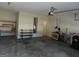 Garage with shelving, storage, and workshop space at 440 Falling Leaf Ct, Mcdonough, GA 30253