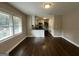 Modern kitchen with white cabinets, dark countertops, and stainless steel appliances at 3168 Mcafee Rd, Decatur, GA 30032