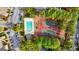 Aerial view of community pool and tennis courts at 312 Brittany Ct, Duluth, GA 30096