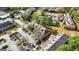 Aerial view of the building and surrounding parking lot at 312 Brittany Ct, Duluth, GA 30096