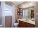 Small bathroom with single vanity and toilet at 312 Brittany Ct, Duluth, GA 30096
