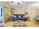 Living room with hardwood floors, fireplace, and access to a sunroom at 312 Brittany Ct, Duluth, GA 30096