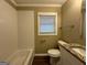 Clean bathroom with a tub, granite countertop, and updated fixtures at 1764 Thomas Ter, Decatur, GA 30032
