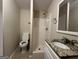 Clean bathroom with granite vanity and shower/tub combo at 1919 Glenmar Dr, Decatur, GA 30032