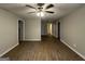 Spacious living area with hardwood floors and ceiling fan at 2190 Westover Dr, East Point, GA 30344