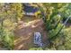 Aerial view of the home's backyard and patio area at 3063 Lynn Sw Dr, Atlanta, GA 30311