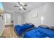 Guest bedroom with two twin beds and ceiling fan at 3063 Lynn Sw Dr, Atlanta, GA 30311