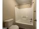 Clean bathroom with shower/tub combo at 245 Remington Trl, Ellenwood, GA 30294