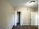 Bedroom closet with double doors and shelving at 7125 Rhodes St, Lithonia, GA 30058