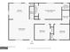 One-story home floor plan featuring bedrooms, kitchen, living room, and bathrooms at 215 Shadow Wood Dr, Douglasville, GA 30134