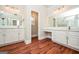 Double vanity bathroom with a separate toilet area at 3033 Players Dr, Jonesboro, GA 30236