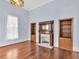 Living room with hardwood floors, fireplace and built-ins at 32 Peeksville Rd, Locust Grove, GA 30248