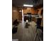 Kitchen with orange cabinets and vinyl flooring at 1521 Green Valley Ct, Conley, GA 30288