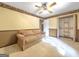 Bedroom with a couch and built in shelving at 2021 Brook Valley Ct, Jonesboro, GA 30236