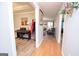 Bright hallway with hardwood floors and access to other rooms at 611 Bernhard Rd, Fayetteville, GA 30215