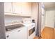 Convenient laundry room with washer, dryer and storage at 611 Bernhard Rd, Fayetteville, GA 30215